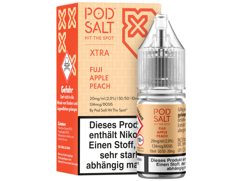 Pod Salt X - Nikotinsalz Liquid  - Fuji Apple Peach