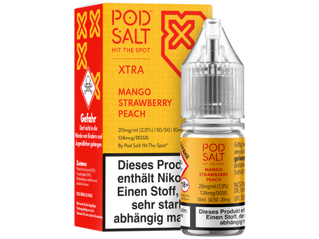 Pod Salt X - Nikotinsalz Liquid  - Mango Strawberry Peach