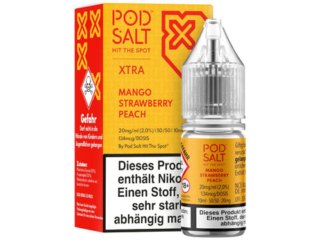 Pod Salt X - Nikotinsalz Liquid  - Mango Strawberry Peach