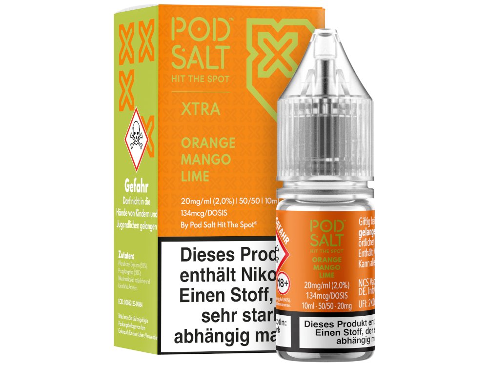 Pod Salt X - Nikotinsalz Liquid  - Orange Mango Lime