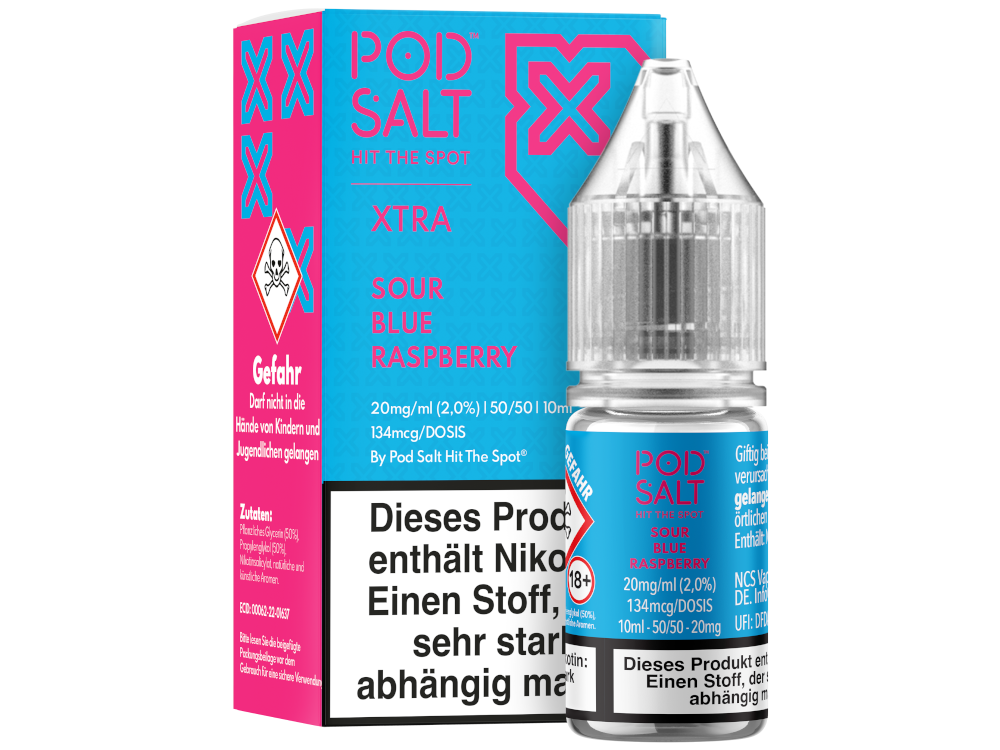 Pod Salt X - Nikotinsalz Liquid  - Sour Blue Raspberry