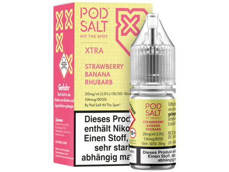Pod Salt X - Nikotinsalz Liquid  - Strawberry Banana Rhubarb