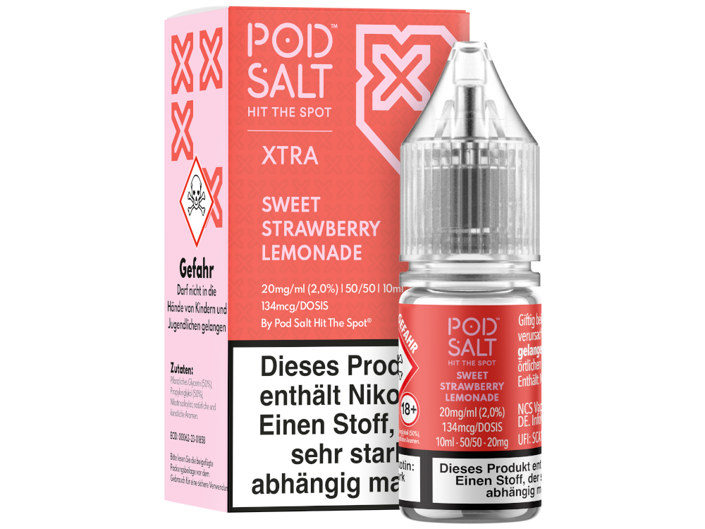 Pod Salt X - Nikotinsalz Liquid  - Sweet Strawberry Lemonade