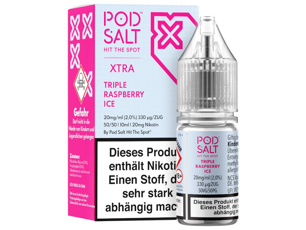Pod Salt X - Nikotinsalz Liquid  - Triple Raspberry Ice