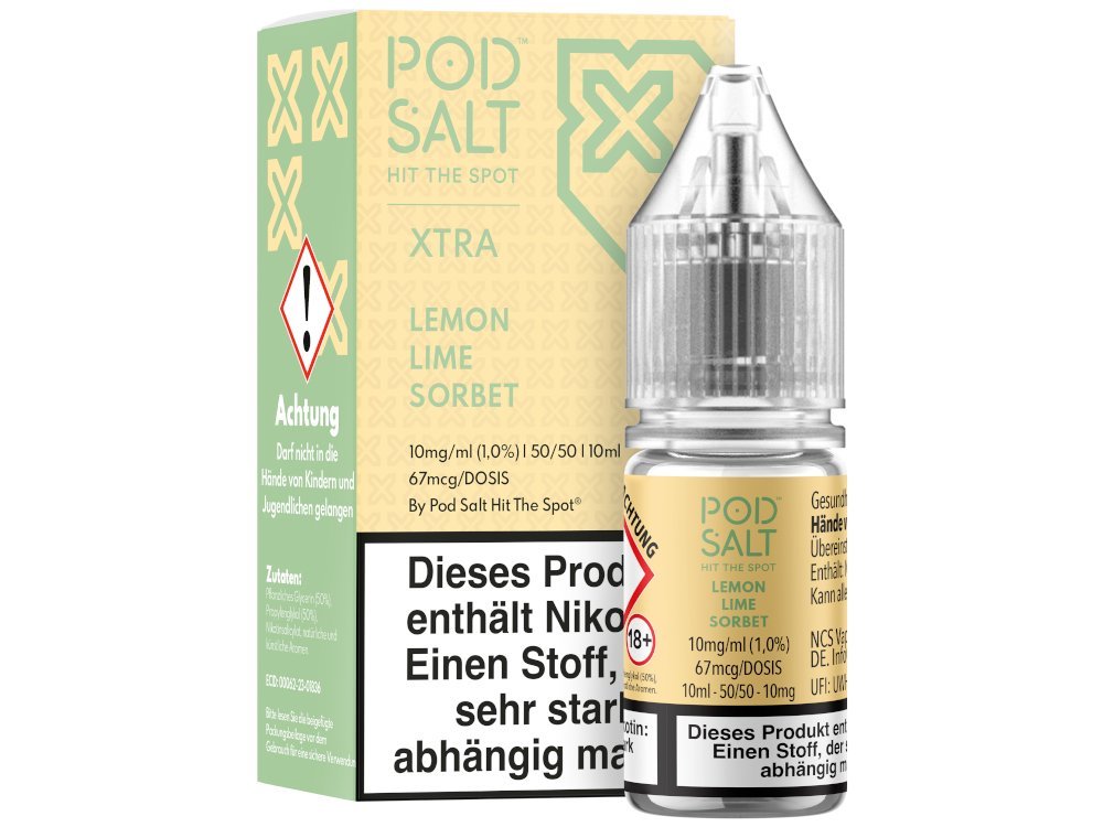 Pod Salt X - Nikotinsalz Liquid - Lemon Lime Sorbet - POD SALT X