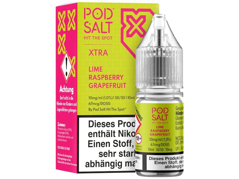 Pod Salt X - Nikotinsalz Liquid - Lime Raspberry Grapefruit - POD SALT X