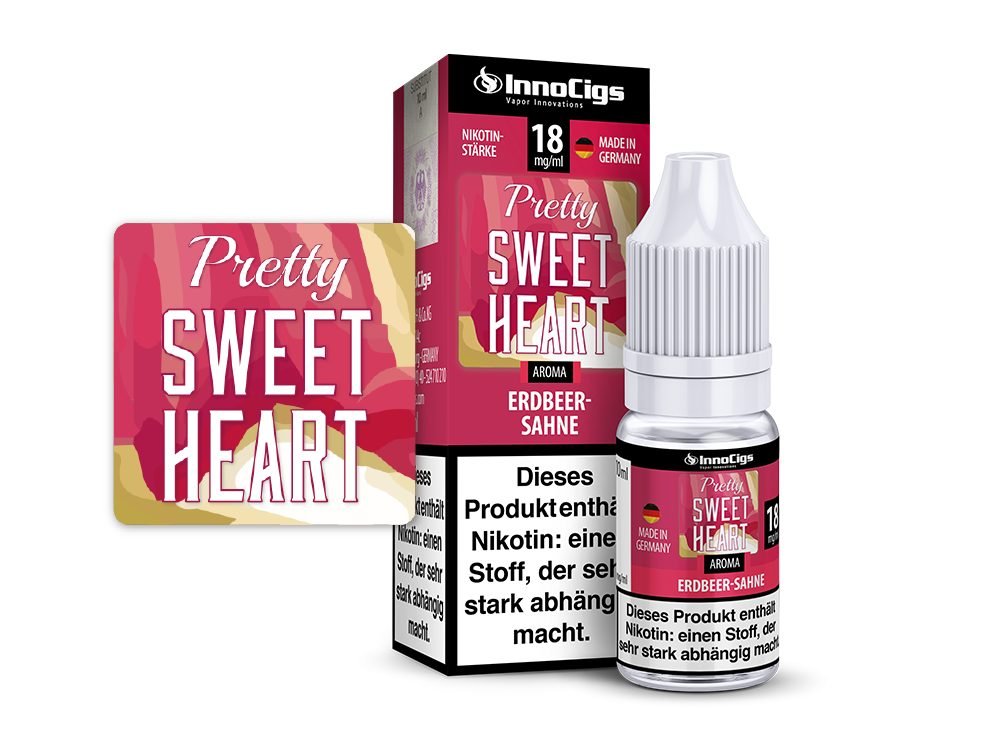 Pretty Sweetheart Sahne - Erdbeer Aroma - Liquid für E - Zigaretten - INNOCIGS LIQUID