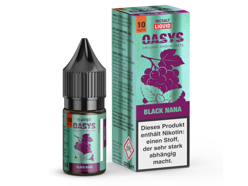 Revoltage - OASYS - Hybrid Nikotinsalz Liquid - Black Nana - REVOLTAGE