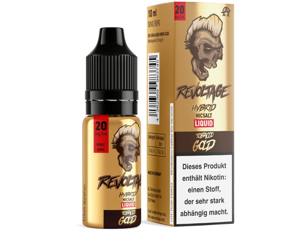 Revoltage - Hybrid Nikotinsalz Liquid - Tobacco Gold