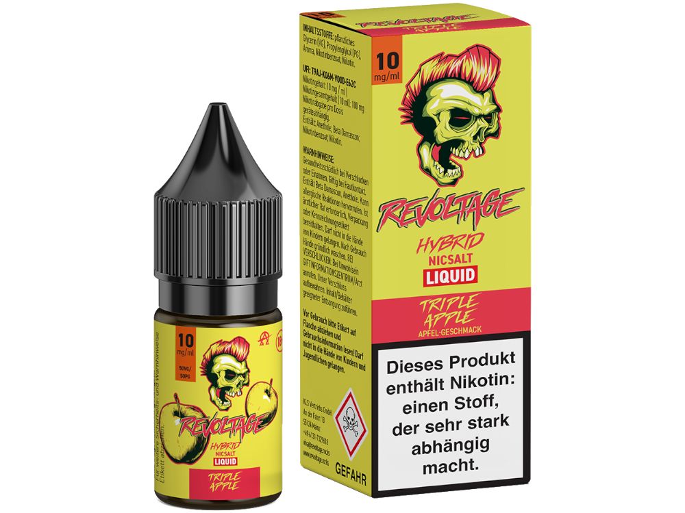 Revoltage - Hybrid Nikotinsalz Liquid - Tripple Apple