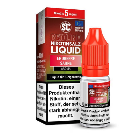SC - Red Line - Erdbeere Sahne - Nikotinsalz Liquid - SC LIQUID