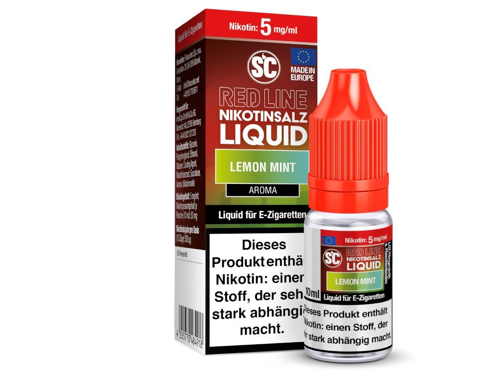 SC - Red Line - Lemon Mint - Nikotinsalz Liquid - SC LIQUID