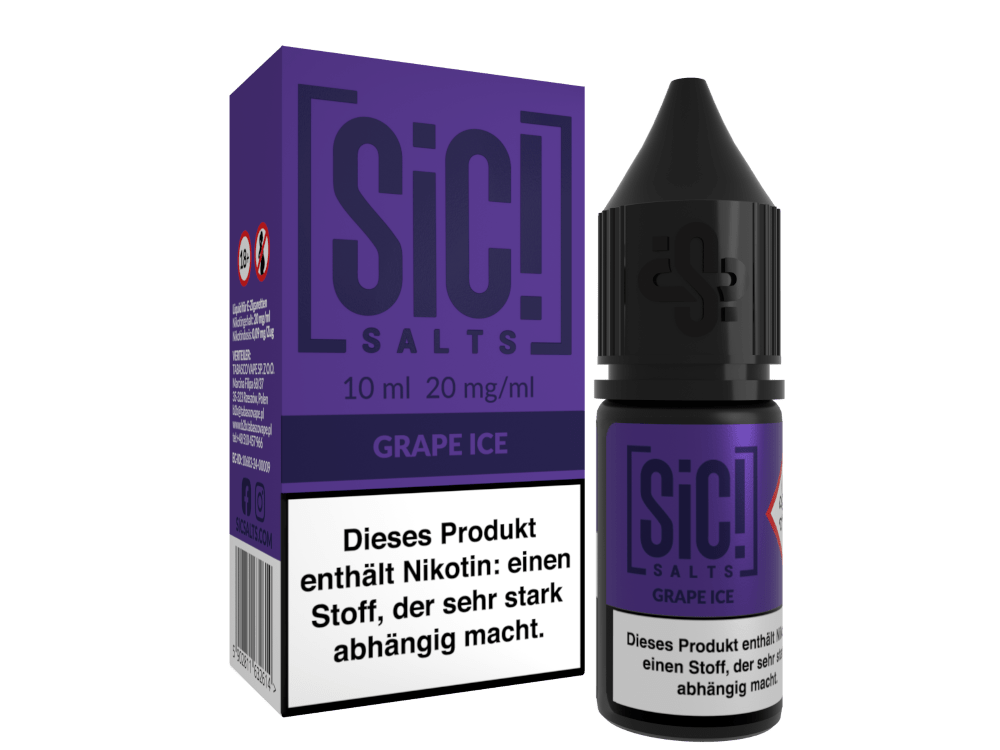 SiC! Salts - Nikotinsalz Liquid - Grape Ice - SIC! SALTS