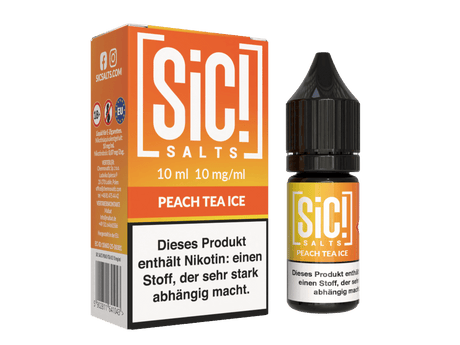SiC! Salts - Nikotinsalz Liquid - Peach Tea Ice - SIC! SALTS