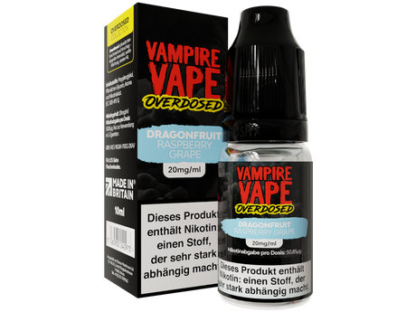 Vampire Vape - Overdosed - Nikotinsalz Liquid - Dragonfruit Raspberry Grape