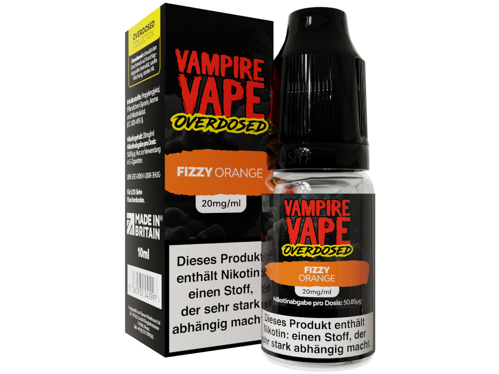 Vampire Vape - Overdosed - Nikotinsalz Liquid - Fizzy Orange