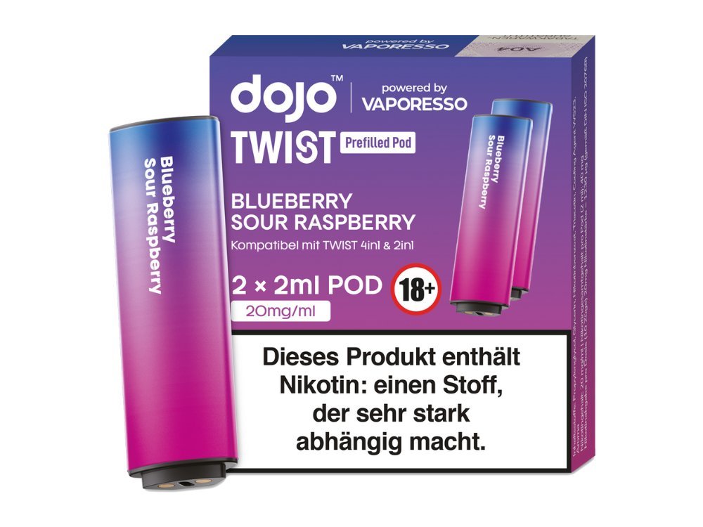 Vaporesso - Dojo - Twist Pod 20 mg/ml (2 Stück pro Packung) - Blueberry Cherry Cranberry - DOJO