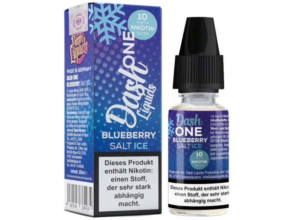 Blueberry Ice 10ml Nikotinsalz Liquid von Dash Liquids 10mg