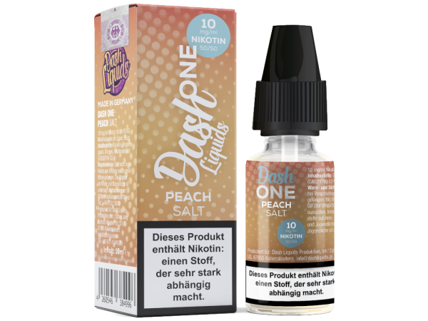 Peach 10ml Nikotinsalz Liquid von Dash Liquids 10mg