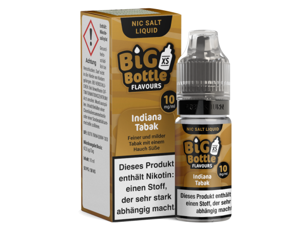 Indiana Tabak 10ml Nikotinsalz Liquid von Big Bottle 10mg