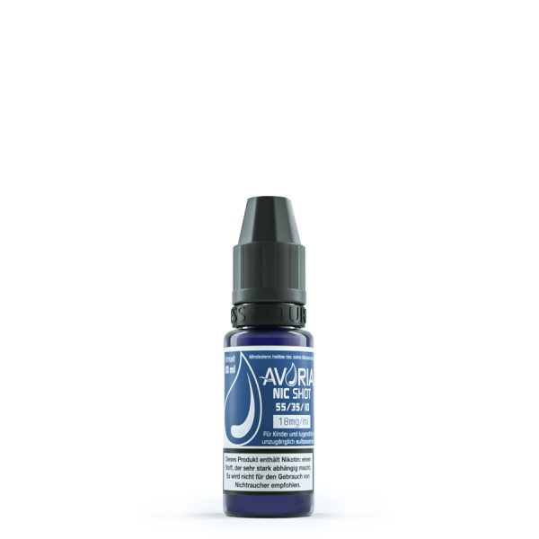Nikotinshot von Avoria 10ml mit 18mg Nikotin 55/35/10