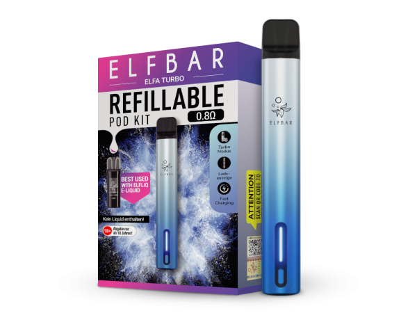 Elfa Turbo E-Zigaretten Set von Elfbar aurora blau