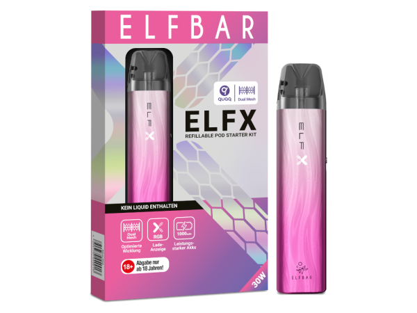 Elfbar - Elfx E-Zigaretten Set silber pink