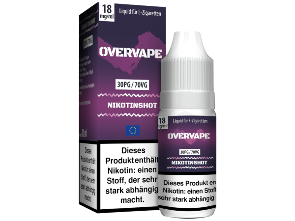 Overvape Nikotin Shots 70/30 VG/PG Nikotinshot 18mg