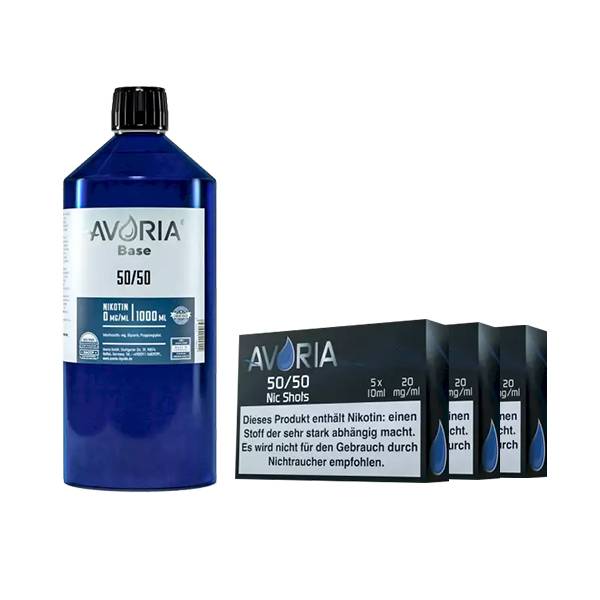 Avoria 1 Liter Bundle Liquid Base 3mg Set VPG 50/50