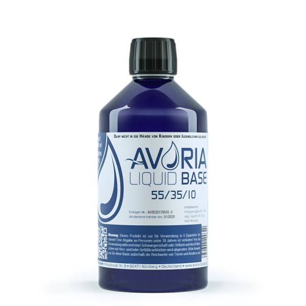 500ml Liquid Base von Avoria ohne Nikotin
