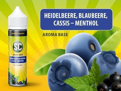 shake and vape Liquids mit 50ml Sc vApe Base mit Heidelbeere Blaubeere Cassis-Menthol aroma