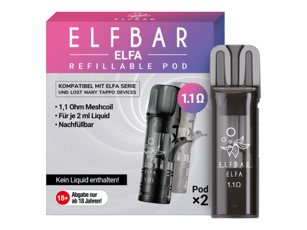 Elfa leer Pods 1,1 Ohm Leer von Elfbar