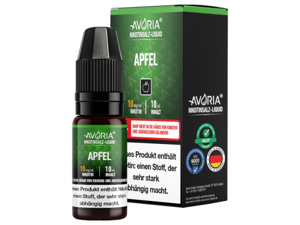 Apfel Nikotinsalz Liquid 10ml von Avoria