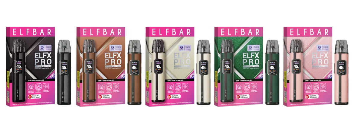 ELFBAR ELFX Pro E-Zigarette mit 1.200 mAh Akku und 45 Watt Leistung