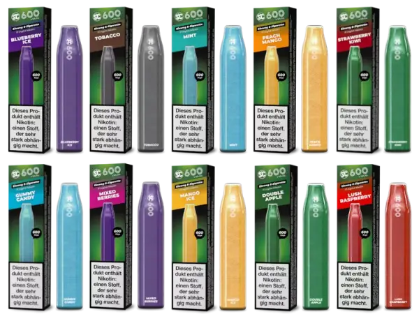 SC 600 Einweg E-Zigarette alle Sorten