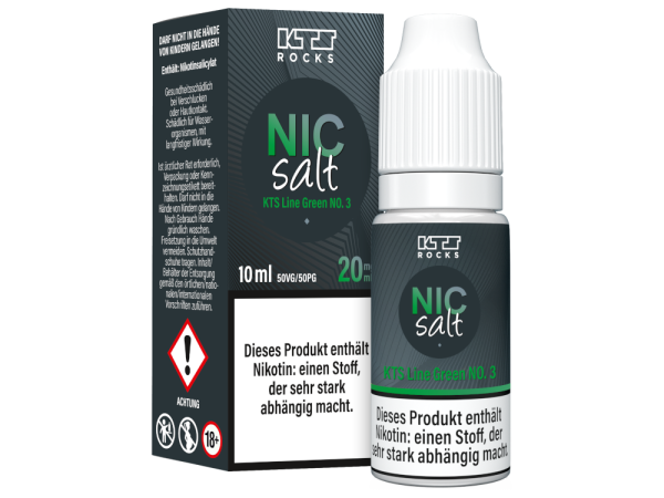 Green No.3 10ml Nikotinsalz Liquid mit 20mg/ml von KTS
