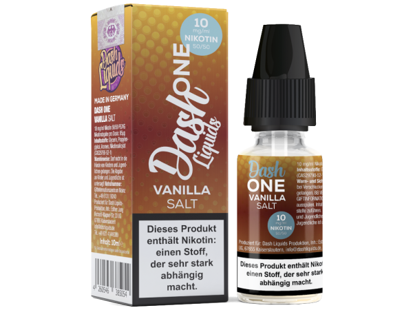 Vanilla 10ml Nikotinsalz Liquid von Dash Liquids 10mg