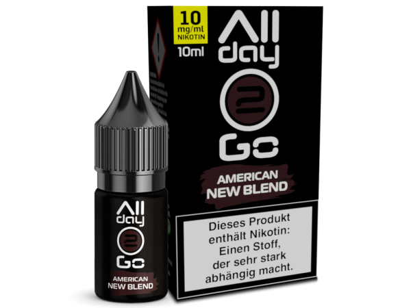 American New Blend Tabak Hybrid Salz Liquid 10ml 10mg Allday2go