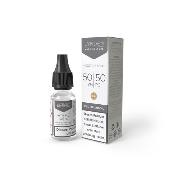 Lynden Nikotin Shots 20mg für Shake and Vape 50/50