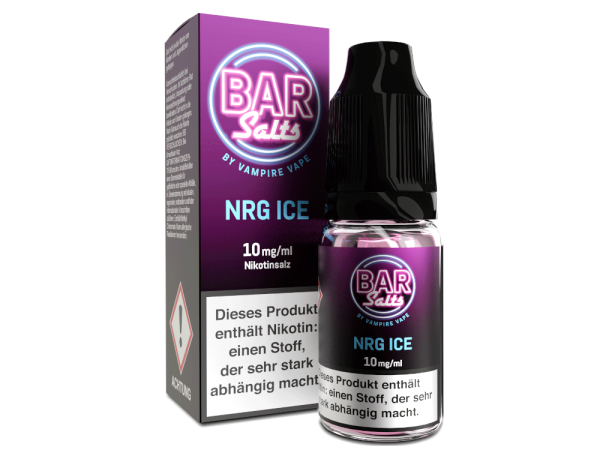 NRG Ice 10ml Nikotinsalz Liquid Vampire Vape 10mg