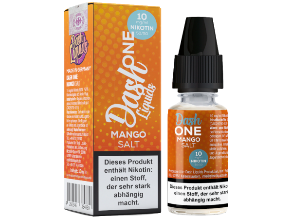 Mango 10ml Nikotinsalz Liquid von Dash Liquids 10mg